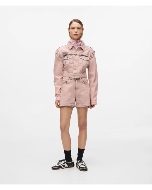 KL Jeans Pink Inked High-Rise Denim Shorts