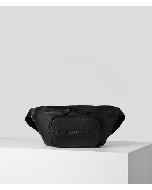 Karl Lagerfeld Black K/shade Leather Belt Bag for men