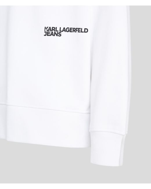 Karl Lagerfeld White Klj Monogram Sweatshirt for men