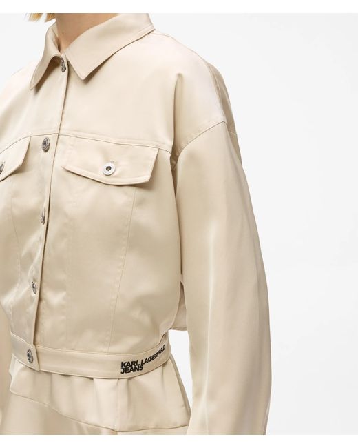 KL Jeans Natural Satin Cut-Out Jacket