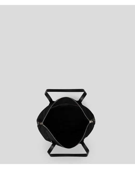 Karl Lagerfeld Black K/signature Nylon Medium Tote Bag