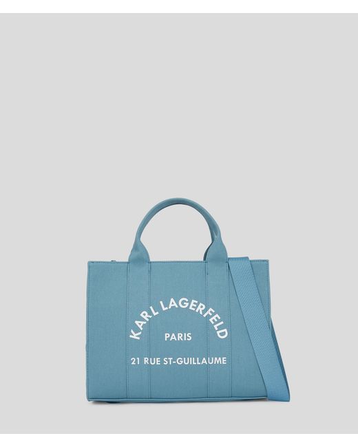 Karl Lagerfeld Blue Rue St-guillaume Medium Square Tote Bag