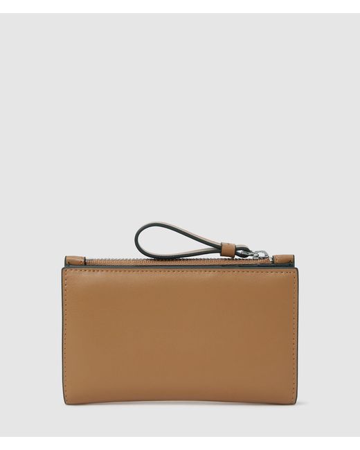 Karl Lagerfeld Brown K/Circle Bi-Fold Wallet