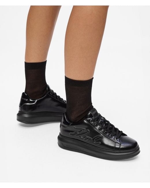 Karl Lagerfeld Black Signature Kapri Sneakers