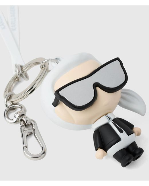 Karl Lagerfeld White Ikon Ski Keychain