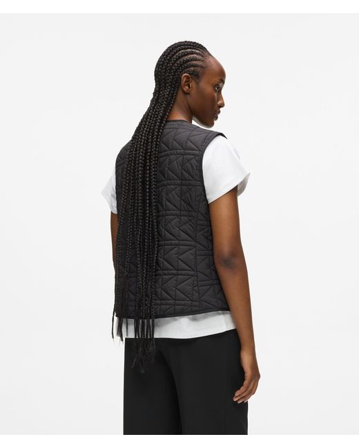 Karl Lagerfeld White Lightweight Quilted Gilet