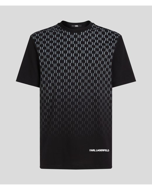 Karl Lagerfeld Black Kl Monogram T-shirt for men