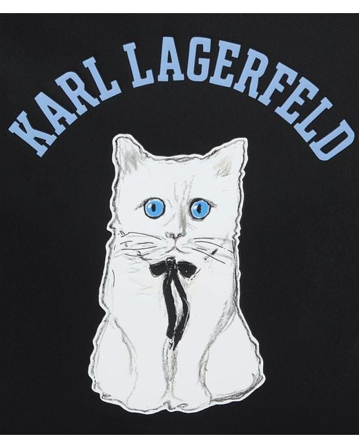 Karl Lagerfeld Black Ikon Choupette Large Backpack