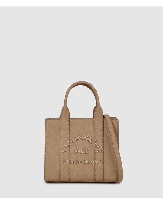 Karl Lagerfeld Natural Rue St-Guillaume Mini Tote Bag