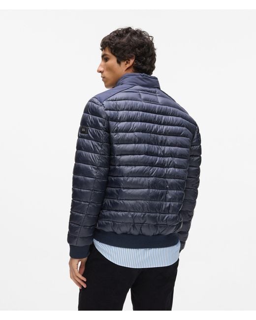 Karl Lagerfeld Blue Lightweight Puffer Jacket for men