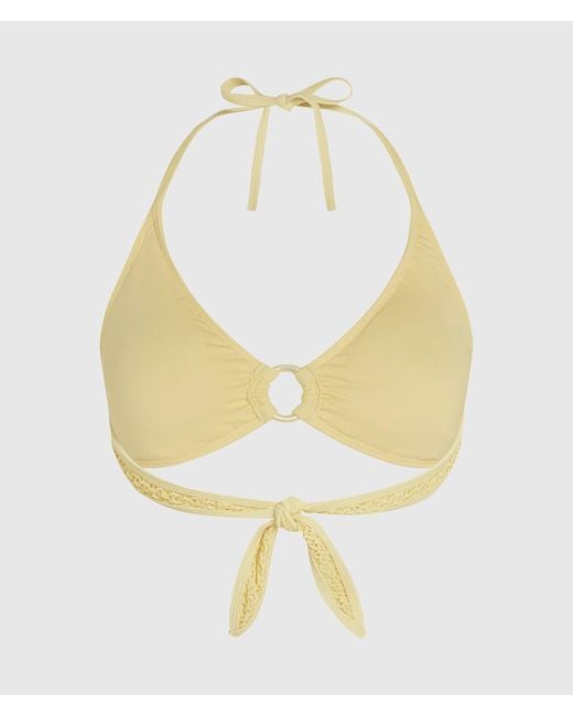 Karl Lagerfeld Multicolor Crochet Triangle Bikini Top