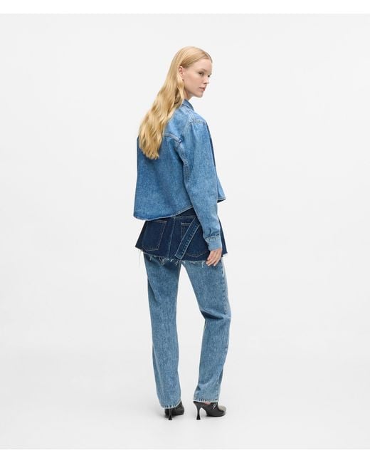 KL Jeans Blue Layered High-Rise Straight Jeans
