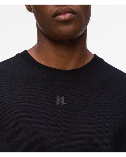 Karl Lagerfeld Black Pique T-Shirt for men