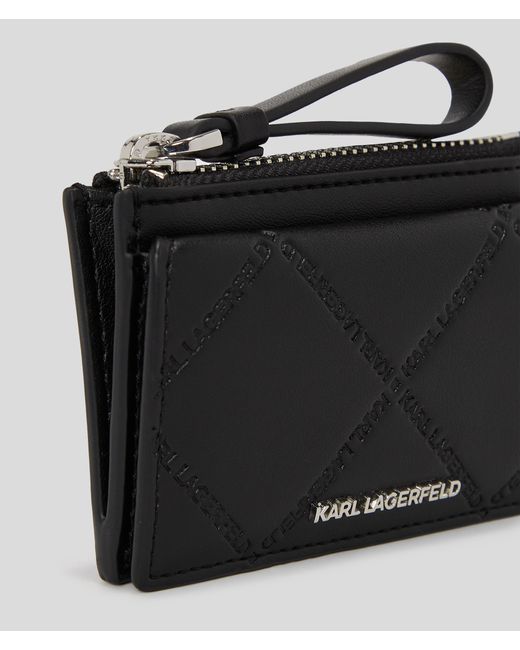 Karl Lagerfeld Black K/skuare Zip Cardholder