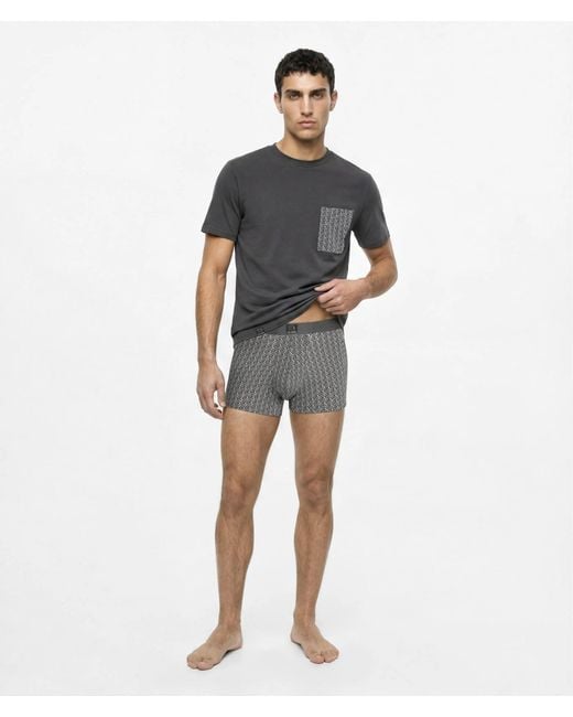 Karl Lagerfeld Multicolor Ikon Pajama T-Shirt And Trunks Gift Set for men