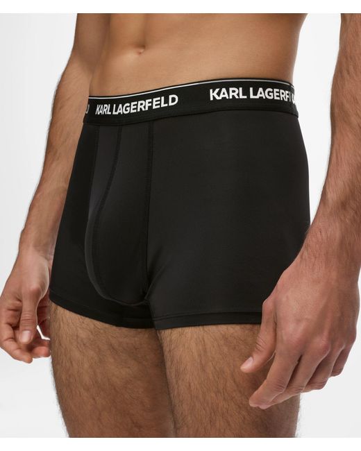 Karl Lagerfeld Black Logo Micro Trunks – 3-Pack for men