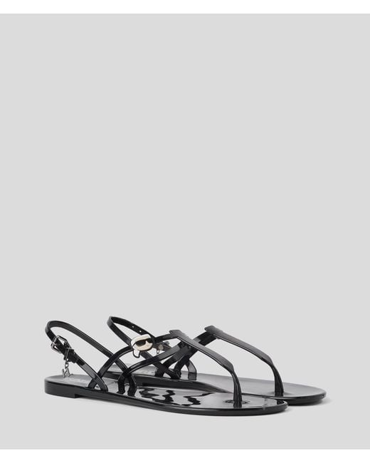 Karl Lagerfeld Black Ikon Nft Jelly Sandals