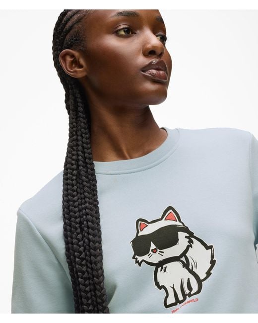 Karl Lagerfeld Blue Ikon Choupette Sweatshirt