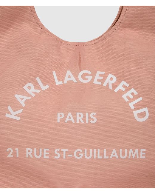 Karl Lagerfeld Pink Rue St-Guillaume Mesh Hobo Bag