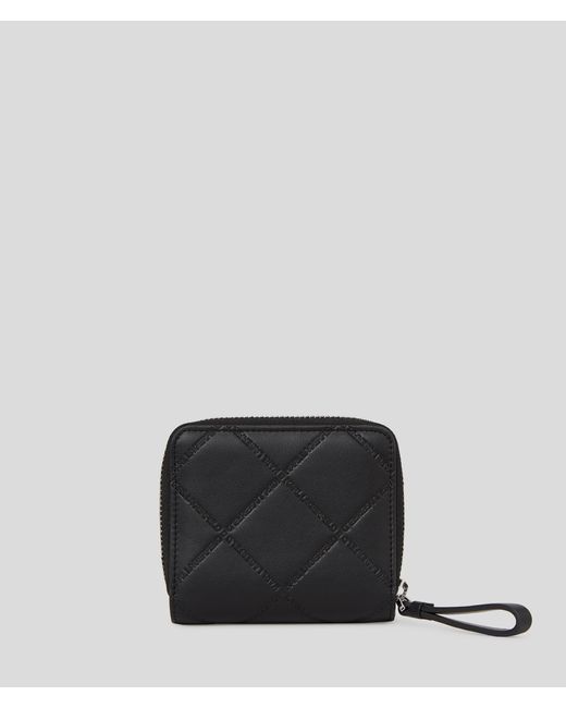 Karl Lagerfeld Black K/skuare Embossed Zip Wallet