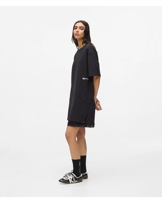 KL Jeans Blue Lace Hem Relaxed T-Shirt Dress