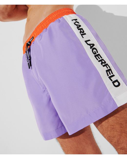 Karl Lagerfeld Multicolor Colorblock Short Board Shorts for men