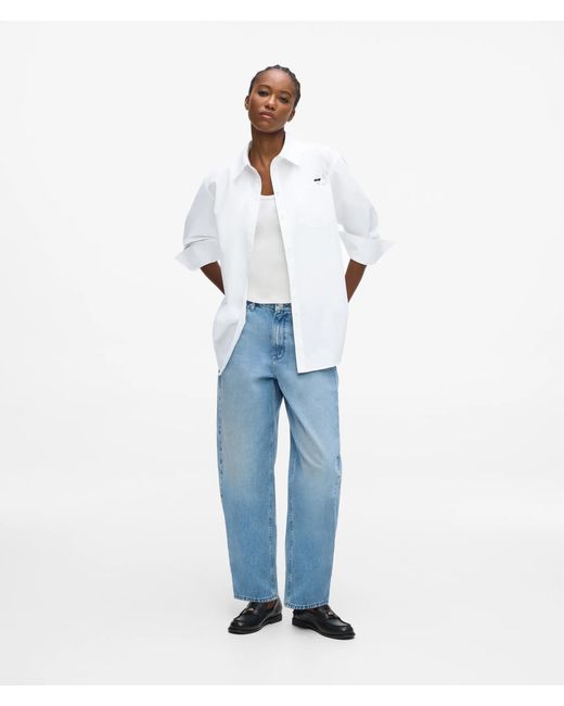 Karl Lagerfeld White Ikon Choupette Poplin Shirt
