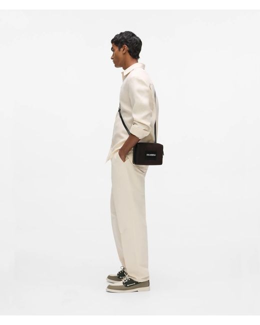 Sac À Bandoulière K/Traveller En Daim Synthétique, Homme, Taille Karl Lagerfeld pour homme en coloris Black