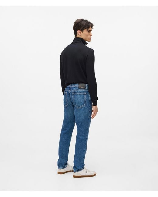 Karl Lagerfeld Blue Tapered Jeans for men