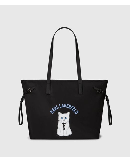 Karl Lagerfeld Black Ikon Choupette Tote Bag