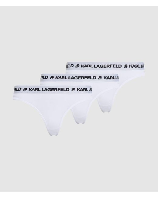 Culottes Avec Logo – Lot De 3, Femme, Taille Karl Lagerfeld en coloris White