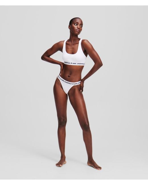 Karl Lagerfeld White Logo Brazilian Briefs – 3 Pack