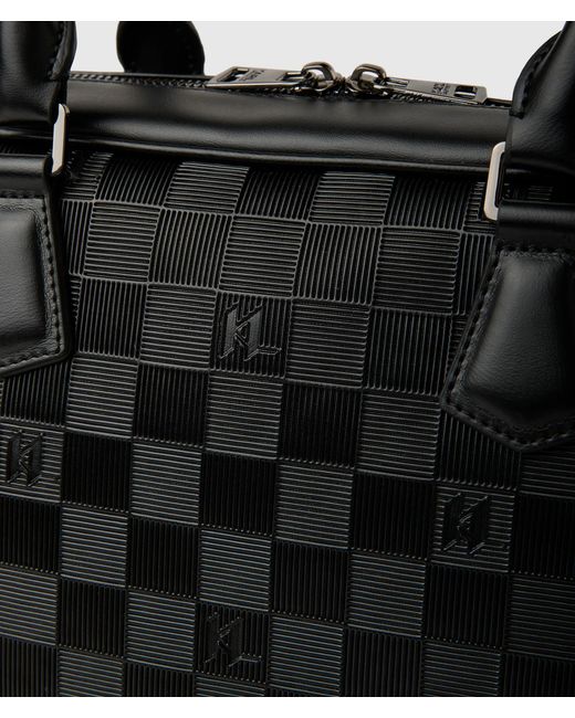 Sac Pour Ordinateur Portable Monogram À Motif Damier, Homme, Taille Karl Lagerfeld pour homme en coloris Black