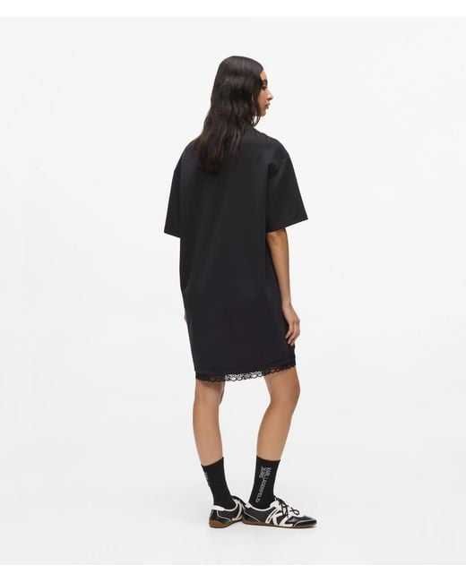 KL Jeans Blue Lace Hem Relaxed T-Shirt Dress