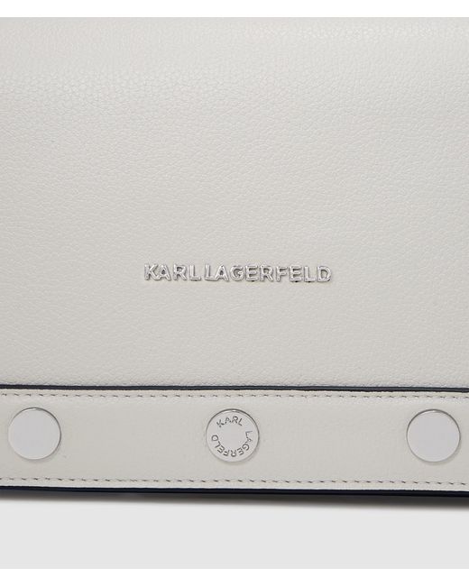Karl Lagerfeld White K/Rocky Marais Schultertasche