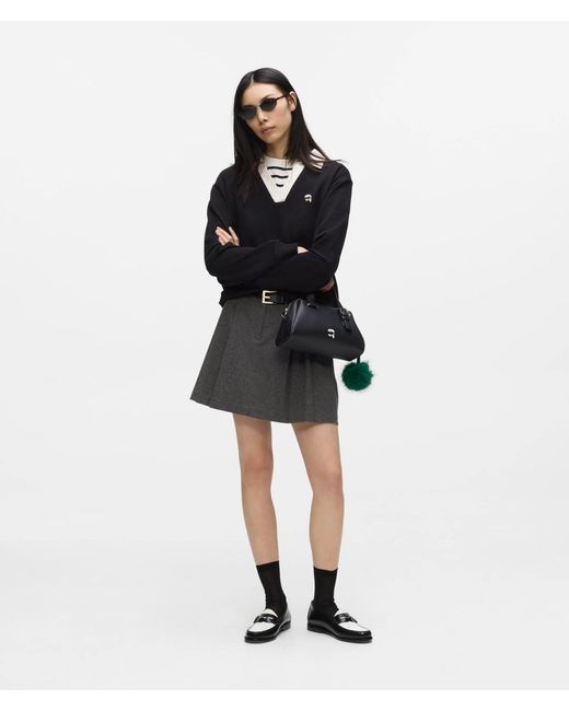 Karl Lagerfeld Black Ikon V-Neck Sweatshirt