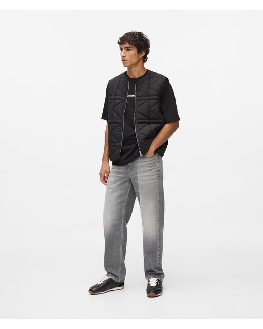 Karl Lagerfeld Black Lightweight Packable Gilet for men