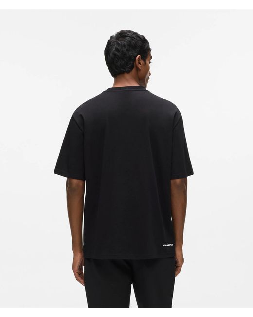 Karl Lagerfeld Black Ikon Karl Bold Graphic T-Shirt for men