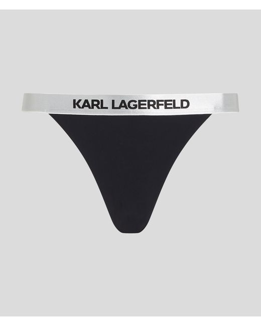 Karl Lagerfeld Black Karl Logo Bikini Bottoms