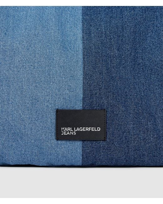 KL Jeans Blue Two-Tone Denim Shopper