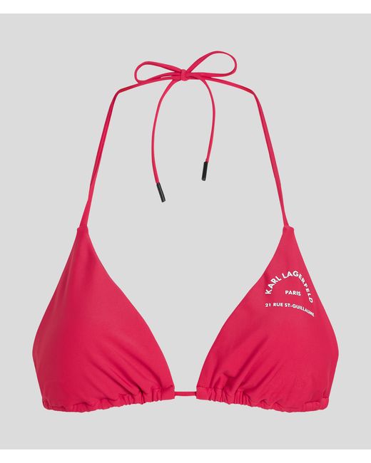 Haut De Bikini Triangle Croisé Rue St-guillaume Karl Lagerfeld en coloris Red