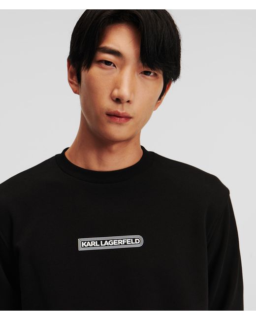 Karl Lagerfeld Black Crew-neck Sweatshirt for men