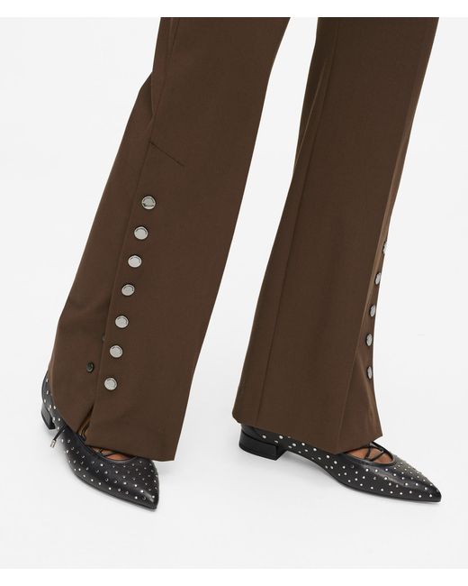 Karl Lagerfeld Brown Snap Button Pants