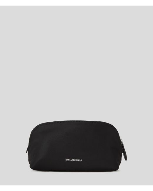 Karl Lagerfeld Black K/ikonik Nylon Small Washbag