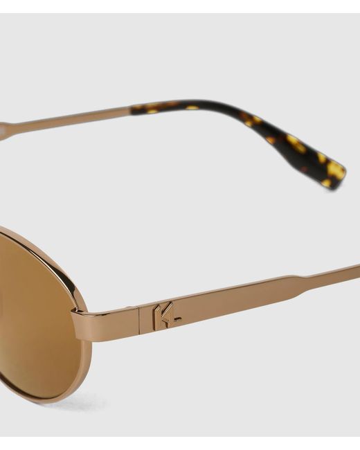 Karl Lagerfeld Natural Monogram Oval Sunglasses