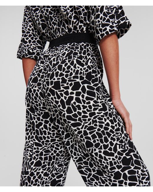 Karl Lagerfeld Multicolor Giraffe-print Jumpsuit
