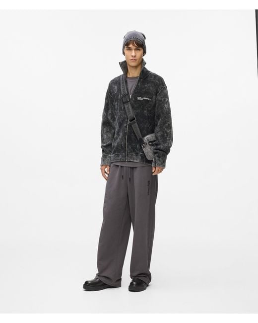 KL Jeans Black Washed Zip-Up Sweater for men