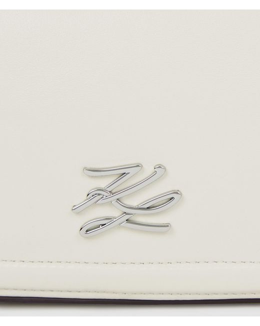 Karl Lagerfeld Natural K/Autograph Chain Top Handle Bag