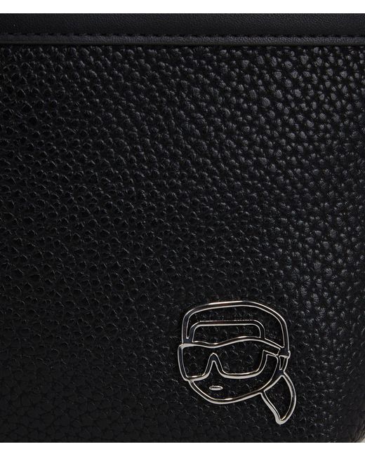 Karl Lagerfeld Black Ikon Outline Belt Bag for men