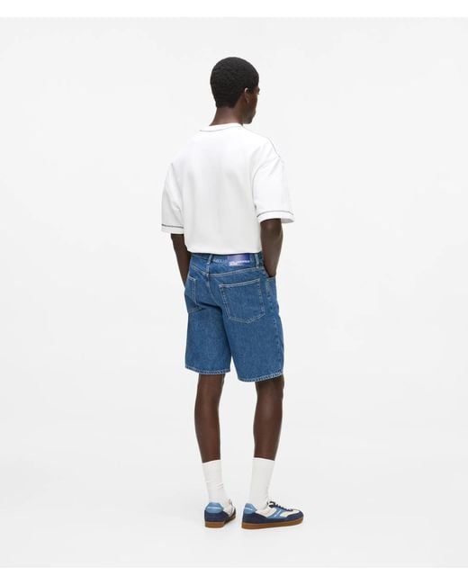 KL Jeans Blue Regular Denim Shorts for men